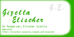 gizella elischer business card